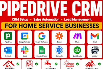 setup and automate pipedrive CRM for home service businesses