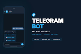 build a reliable custom telegram bot for your business or saas