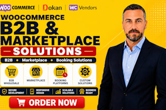 build woocommerce b2b wholesale portal or multivendor marketplace website