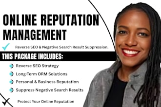 do online reputation management and reverse SEO to suppress negative search link