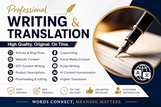 write engaging SEO content articles blogs and professional copy