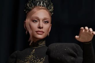 model custom 3d character in daz3d studio, body morph, real skin textures, cloth