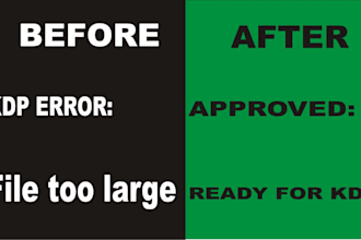 fix KDP error and format your book for paperback  hardcover
