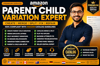 fix merge amazon parent child variation listing in seller central listing error