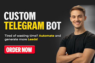 develop a custom telegram bot for your business shop or crypto