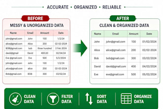 clean, filter, sort, and organize your excel or google sheets data