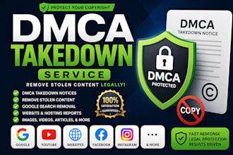 remove stolen content with professional dmca takedown notices