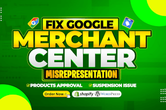 fix google merchant center suspension, misrepresentation and policy violation
