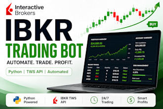 develop ibkr API ai trading bot with tradingview webhook