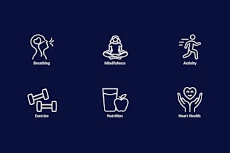 design clean custom line icons for app and website