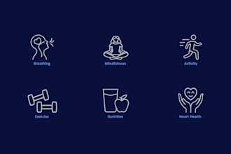 design clean custom svg vector icon set