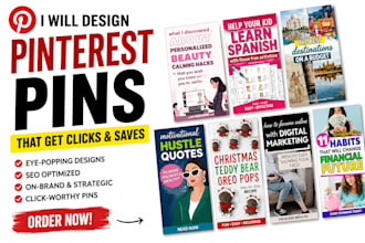 design pinterest pins for etsy shops and digital products
