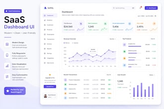 design a modern saas dashboard UI UX in figma for web app