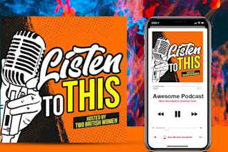 design professional podcast logo or cover art