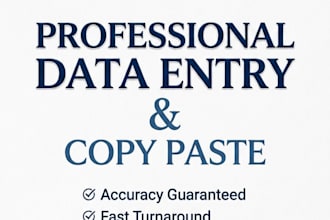 do urgent data entry and copy paste work in 24 hours