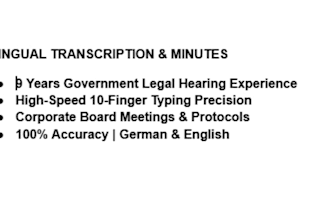 be your high speed german and english transcription and minute taking expert