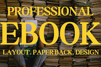 do paper back, ebook formatting and book layout design for print and amazon kdp