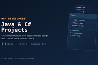 develop java and csharp object oriented programs