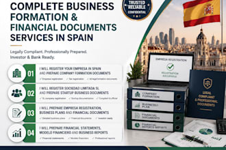 prepare empresa registration, business plans and financial documents