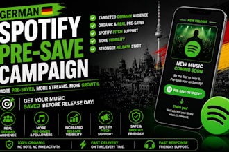 german spotify pre save music promotion spotify presave campaign spotify pitch