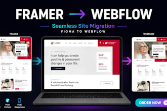 convert your framer website to webflow or figma to webflow, design webflow site