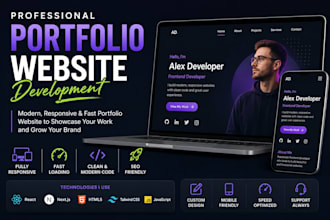 design and develop a professional portfolio website