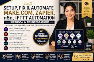 setup fix make com zapier n8n io IFTTT automation webhook API integrations