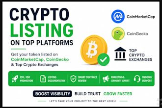 token and coin fast tracking listing on cmc coingecko cex and dex exchange