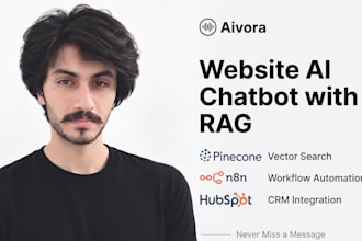 develop ai mobile app and ai website chatbot using n8n, pinecone