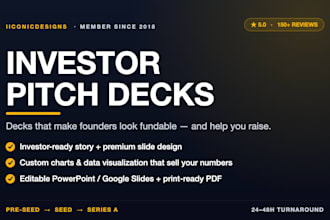 design an investor pitch deck to help you raise funding