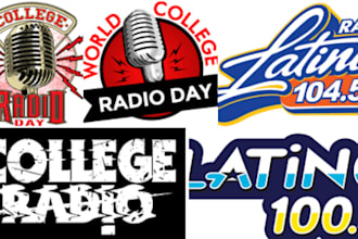 airplay music to 5k US europe latin america online college radio stations promo