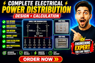 design electrical power distribution sld mdb sdb wiring and load calculation