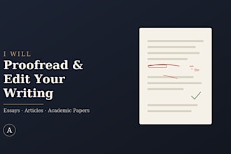 proofread and edit your essay and article