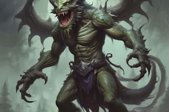 draw fantasy character or monster design for dnd illustration and video games