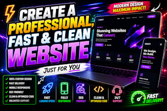 create a professional, fast and clean website just for you