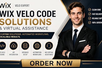 build wix velo API solutions and provide wix virtual assistant support