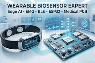 wearable biosensor expert, edge, ai, emg, ble, pcb, medical device