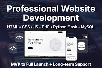 build professional website with hosting setup