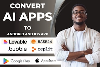 convert base44 or lovable app to native ios and android with capacitor or median