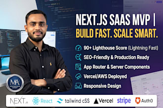 build a nextjs saas mvp react web app tailwind css