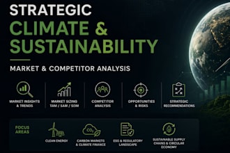 do climate and sustainability market research, tam sam som, competitor analysis