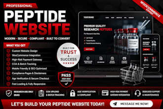 build peptide website fda complaint peptide store woocommerce peptide website