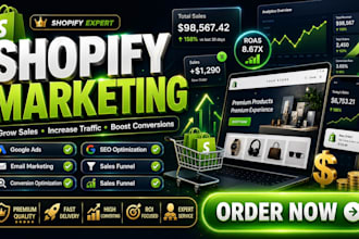 shopify marketing, boost shopify sales, sales funnel shopify store promotion