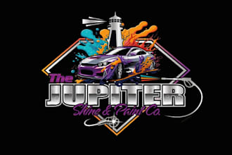 do auto detailing auto mobile and car wash logo design