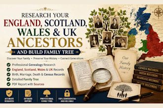 research your england scotland wales and UK ancestors and build family tree