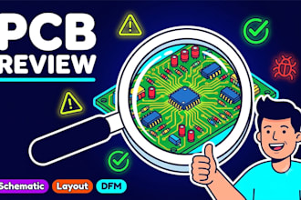 review your pcb design and layout for manufacturing