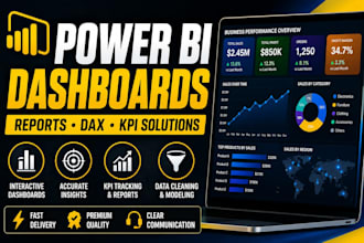 build interactive power bi dashboards, reports and dax solutions