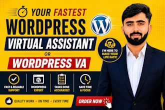 be your fastest wordpress virtual assistant or wordpress VA