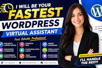 be your fastest wordpress virtual assistant or wordpress VA