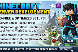 develop a minecraft server with advance features